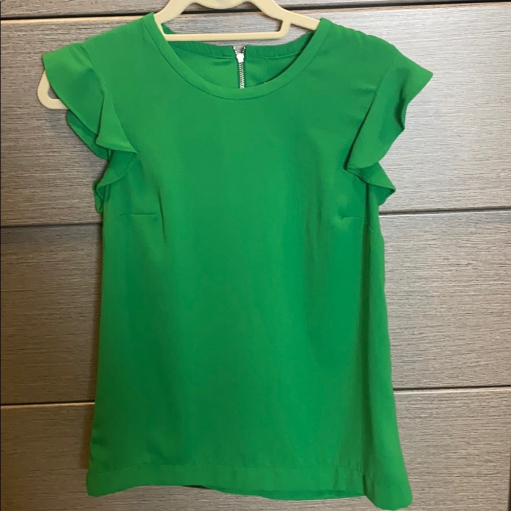 Green JCrew blouse